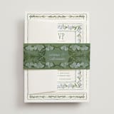 "Vintage Sketched" - Multi-Event RSVP Cards in Wisteria by Jenna Holcomb - Assembled with Belly Band