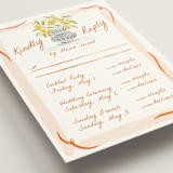 "Giardino" - Multi-Event RSVP Cards in Flame by Pati Cascino - Detail