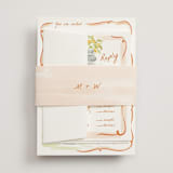 "Giardino" - Multi-Event RSVP Cards in Flame by Pati Cascino - Assembled with Belly Band