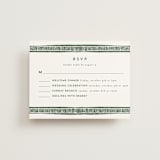 "Block Print Frame" - Multi-Event RSVP Cards in Fern by Katharine Watson - Front