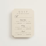 "Refined Beauty" - Multi-Event RSVP Cards in Cream by Stacey Day - Front