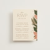 "Elegant Leaves" - Multi-Event RSVP Cards in Slate by GeekInk Design - Front