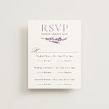 "Romantic Florals" - Multi-Event RSVP Cards in Violet by Hooray Creative - Front
