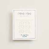 "Wildflower Corners" - Multi-Event RSVP Cards in Bluebell by Everett Paper Goods - Front