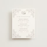 "vintage flourishes" - Multi-Event RSVP Cards in Natural by BR Designs - Front