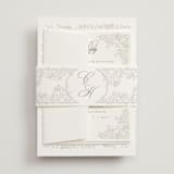 "vintage flourishes" - Multi-Event RSVP Cards in Natural by BR Designs - Assembled with Belly Band