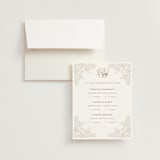 "vintage flourishes" - Multi-Event RSVP Cards in Natural by BR Designs - RSVP with Envelope