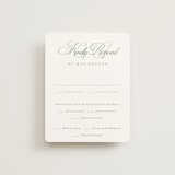 "Chic Script" - Multi-Event RSVP Cards in Garden by Kelly Schmidt - Front