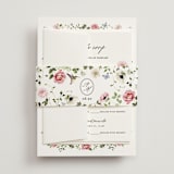 "Ornate" - Multi-Event RSVP Cards in Peony by Sarah Knight - Assembled with Belly Band