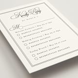 "Black Tie Elegance" - Multi-Event RSVP Cards in Tuxedo by Nicoletta Savod - Detail