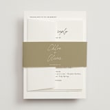 "modern classic" - Multi-Event RSVP Cards in Jasmine by Pippa Shaw - Assembled with Belly Band