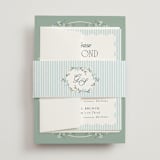 "Trailing Garden" - Multi-Event RSVP Cards in Buttermint by Laura Hankins - Assembled with Belly Band