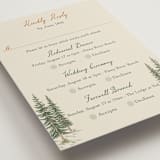 "Whispering Pines" - Multi-Event RSVP Cards in Forest by Elly - Detail
