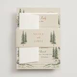 "Whispering Pines" - Multi-Event RSVP Cards in Forest by Elly - Assembled with Belly Band