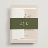 "Soria" - Multi-Event RSVP Cards in Meadow by Melanie Kosuge - Assembled with Belly Band