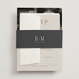 "Close-up" - Multi-Event RSVP Cards in Sandstone by Nicole Walsh - Assembled with Belly Band