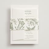 "Woods" - Multi-Event RSVP Cards in Moss by Kelly Schmidt - Assembled with Belly Band