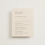 "Edge" - Multi-Event RSVP Cards in Linen by Kelly Schmidt - Front