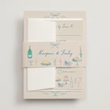 "Dining" - Multi-Event RSVP Cards in Pastel by Elly - Assembled with Belly Band