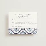 "watercolor azulejo" - Multi-Event RSVP Cards in Azure by Anastasia Makarova - Front