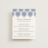 "Calcutta Stamp" - Multi-Event RSVP Cards in Azure by Oma N. Ramkhelawan - Front
