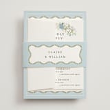 "Wedgewood" - Multi-Event RSVP Cards in Cerulean by Susan Moyal - Assembled with Belly Band