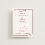 "Love in Bloom" - Multi-Event RSVP Cards in Brick by Julia Liverton - Front