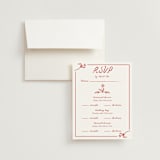 "Love in Bloom" - Multi-Event RSVP Cards in Brick by Julia Liverton - RSVP with Envelope