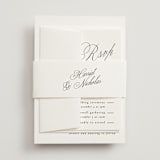 "Written with love" - Multi-Event RSVP Cards in Noir Slate by Ana de Sousa - Assembled with Belly Band