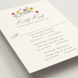 "Wildflower Wreath" - Multi-Event RSVP Cards in Peony by Yaling Hou Suzuki - Detail