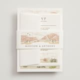 "Westward" - Multi-Event RSVP Cards in Red Rock by Paper Sun Studio - Assembled with Belly Band