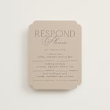 "Formal Elegance" - Multi-Event RSVP Cards in Latte by Morgan Kendall - Front