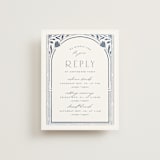 "Nouveau Frame" - Multi-Event RSVP Cards in Delphinium by Ashley DeMeyere - Front