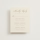 "Swept Away" - Multi-Event RSVP Cards in Petal by Leah Bisch - Front