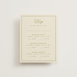 "rory" - Multi-Event RSVP Cards in Olive by Ellen Schlegelmilch - Front