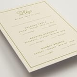 "rory" - Multi-Event RSVP Cards in Olive by Ellen Schlegelmilch - Detail