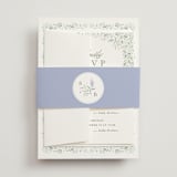 "Delicate Vines" - Multi-Event RSVP Cards in Periwinkle by Kristen Smith - Assembled with Belly Band
