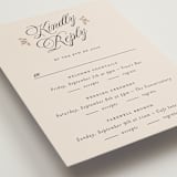 "Vintage Romance" - Multi-Event RSVP Cards in Ivory by Paper Raven Co. - Detail