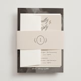 "Vintage Romance" - Multi-Event RSVP Cards in Ivory by Paper Raven Co. - Assembled with Belly Band