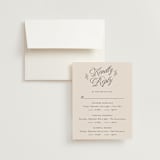 "Vintage Romance" - Multi-Event RSVP Cards in Ivory by Paper Raven Co. - RSVP with Envelope