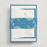 "The Emma" - Multi-Event RSVP Cards in Cerulean by Kristie Kern - Assembled with Belly Band