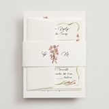 "Barolo" - Multi-Event RSVP Cards in Deep Blush by Pati Cascino - Assembled with Belly Band