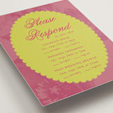 "Maximalist Poppies" - Multi-Event RSVP Cards in Flamingo by Morgan Kendall - Detail