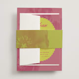 "Maximalist Poppies" - Multi-Event RSVP Cards in Flamingo by Morgan Kendall - Assembled with Belly Band