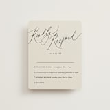 "Tilted Script" - Multi-Event RSVP Cards in Ivory by Hannah Williams - Front