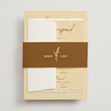 "Classic and Floral" - Multi-Event RSVP Cards in Bark by Jen Ramsey - Assembled with Belly Band