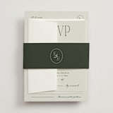 "Hayes" - Multi-Event RSVP Cards in Forest by Blustery August - Assembled with Belly Band