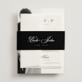 "Side by Side" - Multi-Event RSVP Cards in Tuxedo by Orasie - Assembled with Belly Band