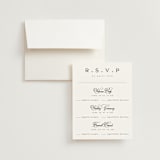 "Side by Side" - Multi-Event RSVP Cards in Tuxedo by Orasie - RSVP with Envelope