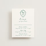 "Palm Tree Crest" - Multi-Event RSVP Cards in Palm by Erika Firm - Front